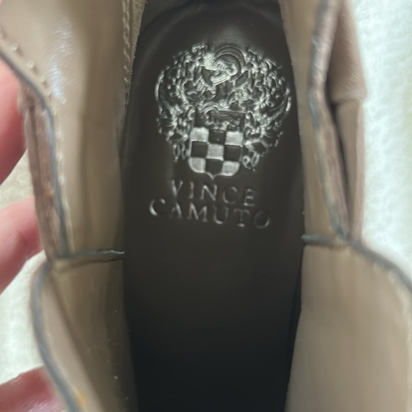 Vince Camuto Quilted Brown Ankle Booties - Picture 3 of 5